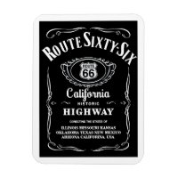 Route soixante-six Étiquette noir