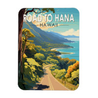Route vers Hana Maui Hawaii Travel Art Vintage