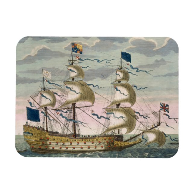 Magnet Flexible Royal (navire phare) de la flotte anglaise, (Horizontal)