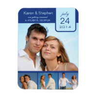 Ruban bleu enregistrer l'aimant de date