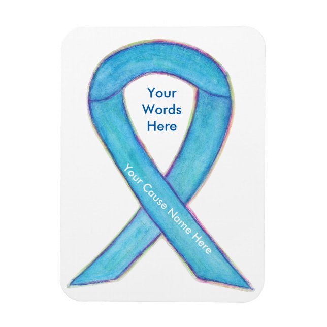 Magnet Flexible Ruban de sensibilisation bleu, produit personnalis (Vertical)