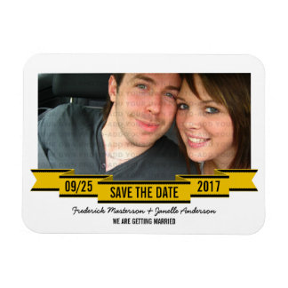 Magnet Flexible Ruban jaune photo Enregistrer l'aimant de date