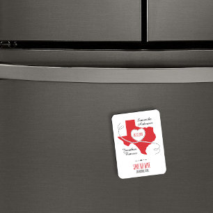 Magnet Flexible Ruban Red Texas Curling Enregistrer la date