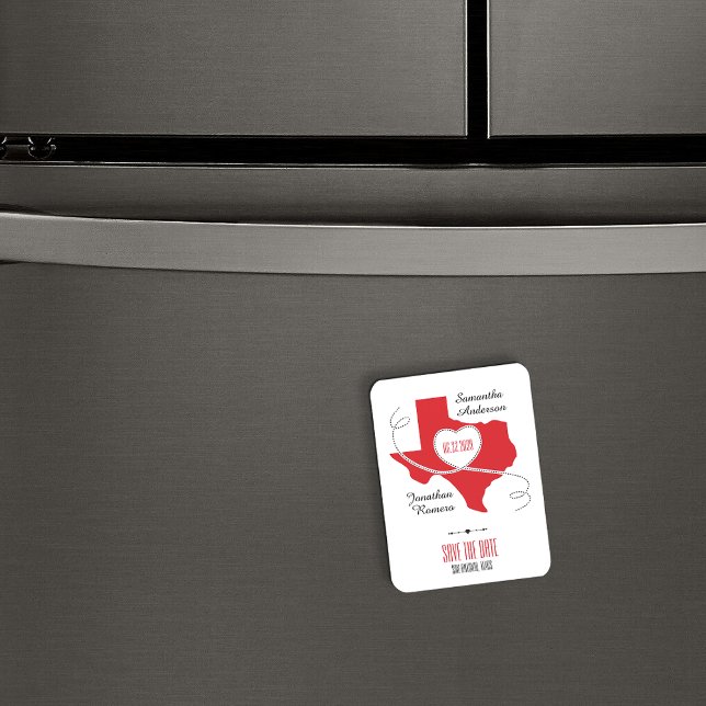 Magnet Flexible Ruban Red Texas Curling Enregistrer la date (Créateur téléchargé)