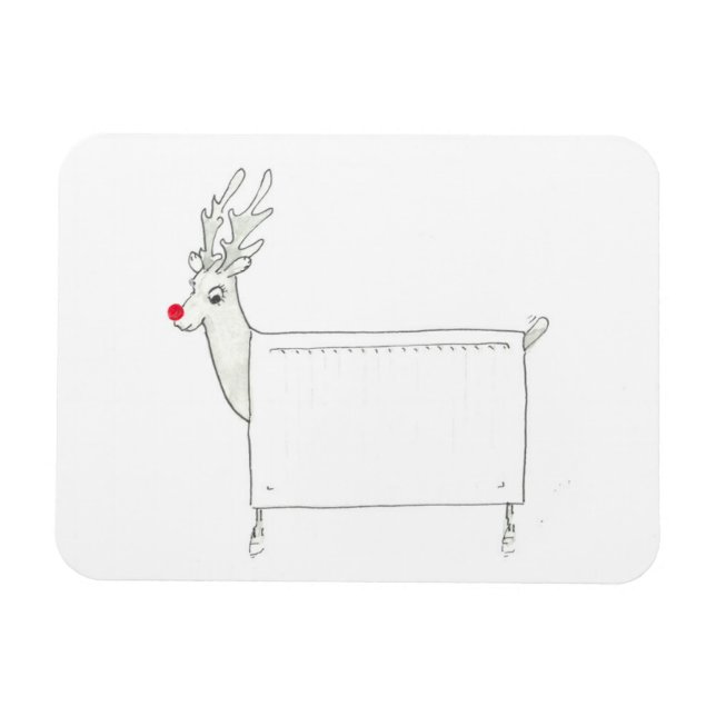 Magnet Flexible Rudolf le radiateur à nez rouge (Horizontal)