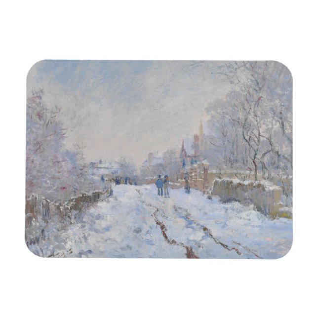 Magnet Flexible Rue de l'Argenteuil des neiges par Claude Monet (Horizontal)