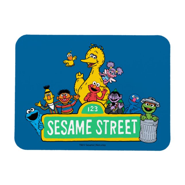 Magnet Flexible Rue Sésame | Couleur complète avec Pals (Horizontal)