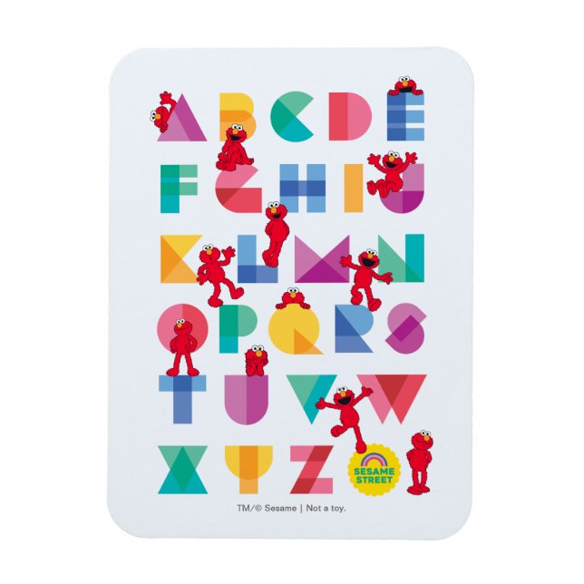 Magnet Flexible Rue Sésame | Elmo Alphabet (Vertical)