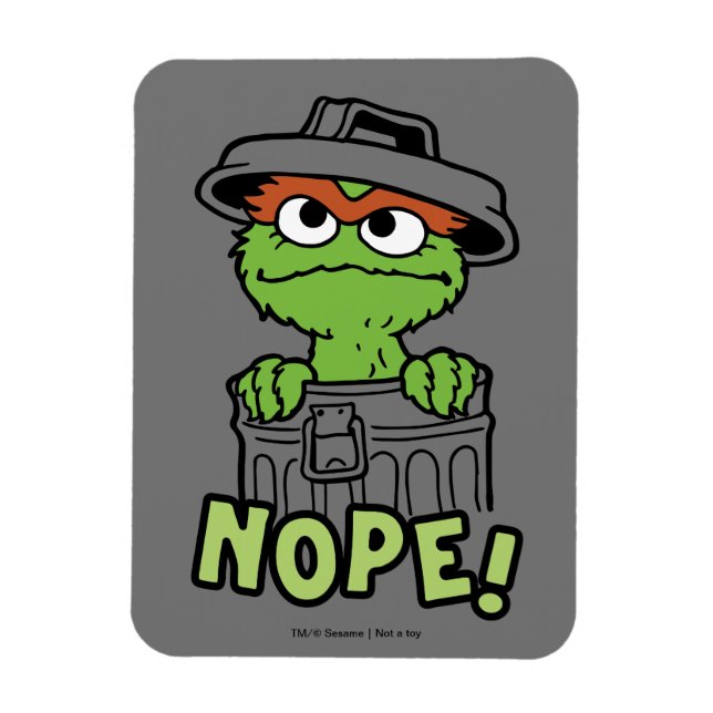 Magnet Flexible Rue Sésame | Oscar le Grouch Nope! (Vertical)