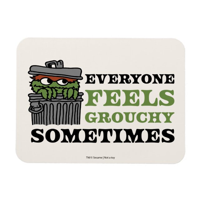 Magnet Flexible Rue Sésame | Oscar le Grouch se sent Grouch (Horizontal)