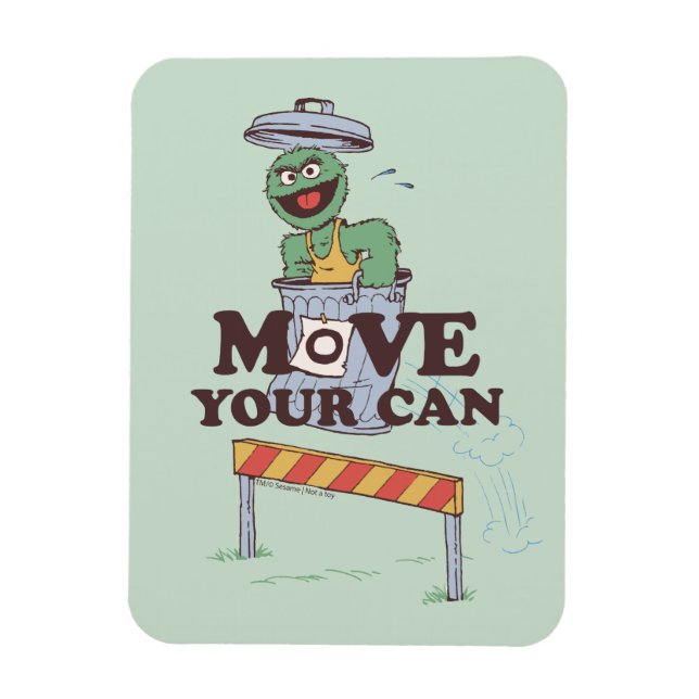 Magnet Flexible Rue Sésame | Oscar the Grouch Move Your Can (Vertical)