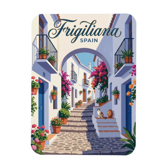 Magnet Flexible Ruelle à Frigiliana Espagne (Vertical)