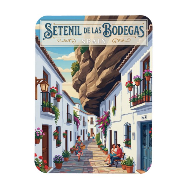 Magnet Flexible Ruelle à Setenil de las Bodegas Espagne (Vertical)