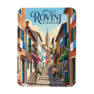 Magnet Flexible Ruelle de la vieille ville de Rovinj Croatie