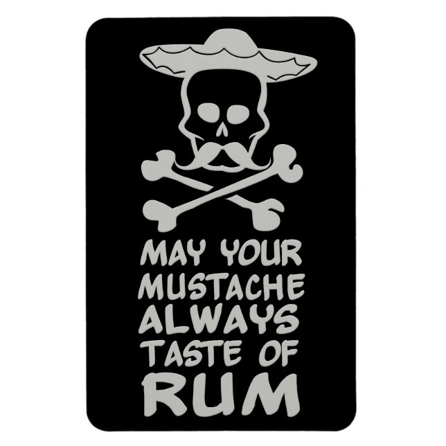 Magnet Flexible Rum Mustache aimant couleur personnalisé (Vertical)