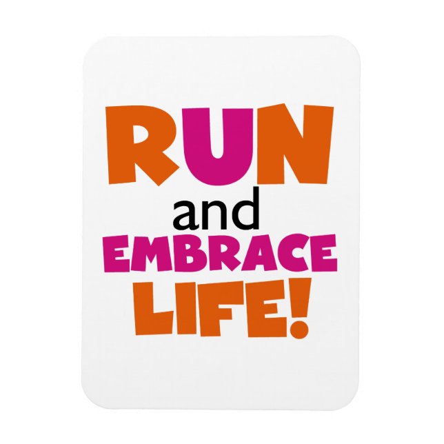 Magnet Flexible Run and Embrassez Life Orange Pink (Vertical)