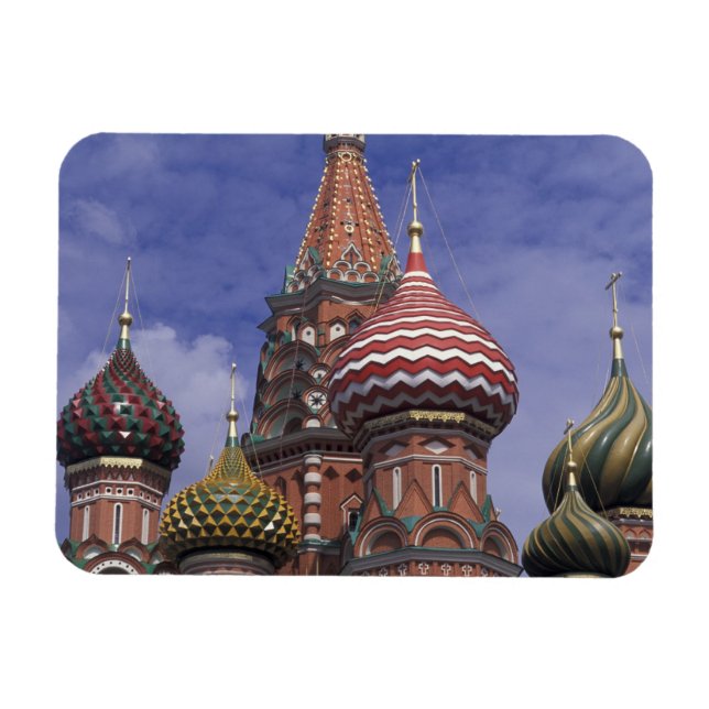 Magnet Flexible Russie, Moscou, place Rouge. oignons célèbres de S (Horizontal)