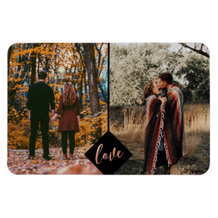 Magnet Flexible Rust Copper Love Romantic Fiançailles Mariage Phot