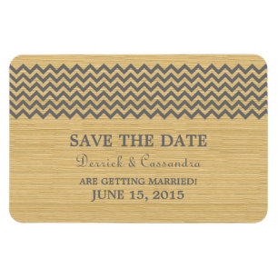 Magnet Flexible Rustic Chevron Enregistrer l'aimant de la date, gr