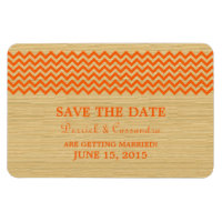 Rustic Chevron Enregistrer l'aimant de la date, or