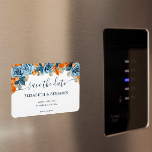 Magnet Flexible Rustic Terracotta Marine Rust Wedding Enregistrer 