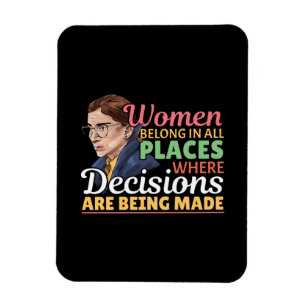 Magnet Flexible Ruth Bader Ginsburg Féministe Avocate Juge