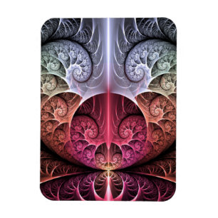 Magnet Flexible Rythme cardiaque, art fractal surréaliste abstrait
