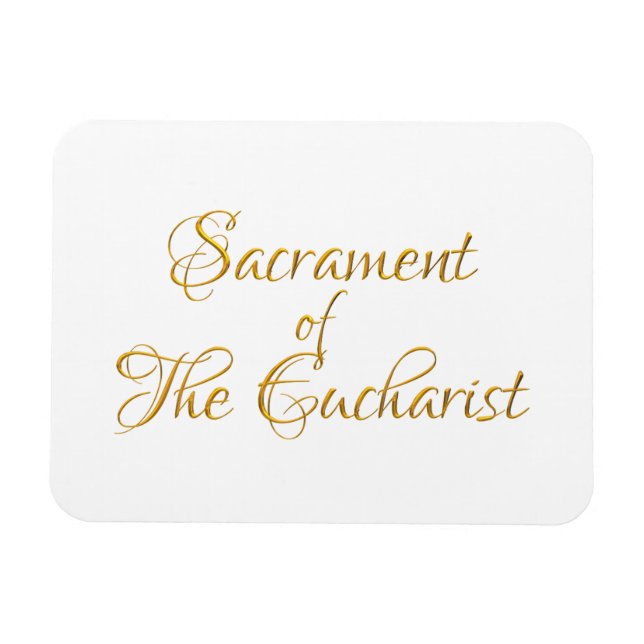 Magnet Flexible Sacrament de The Eucharist Golden 3D (Horizontal)