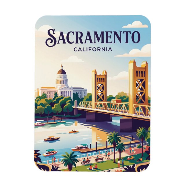 Magnet Flexible Sacramento Californie (Vertical)