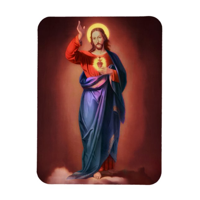 Magnet Flexible Sacré Coeur de Jésus-Christ (Vertical)