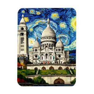 Magnet Flexible Sacre-Coeur Paris France Nuit étoilée