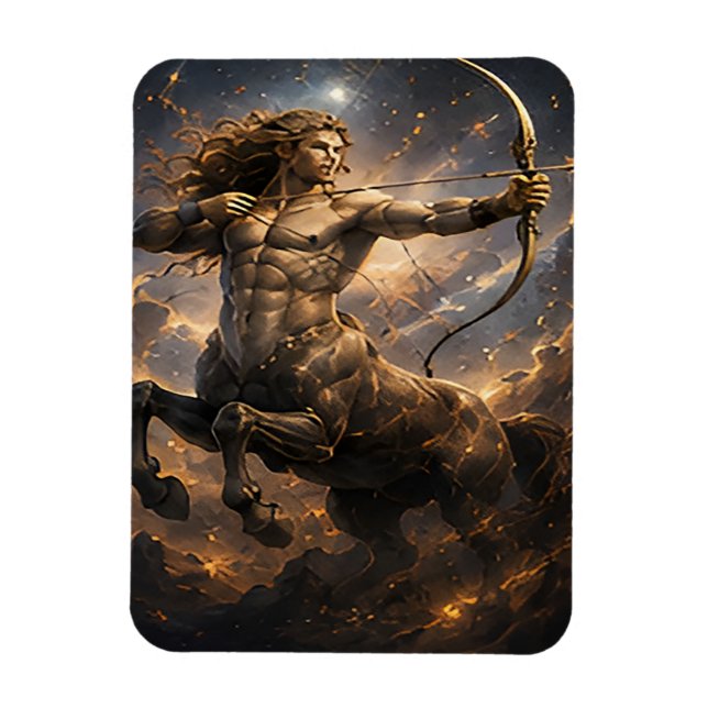 Magnet Flexible Sagittaire Zodiaque Archer Céleste Astrologie Symb (Vertical)