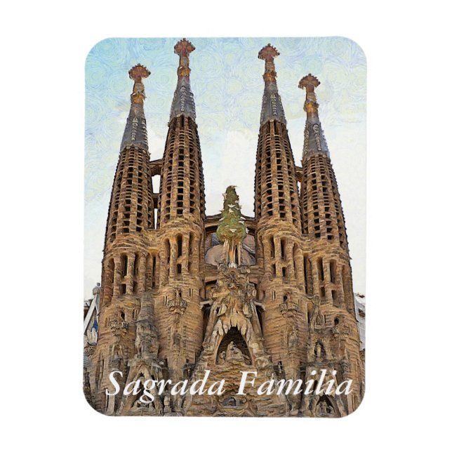 Magnet Flexible Sagrada Familia. Vue 3. (Vertical)