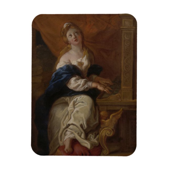 Magnet Flexible Saint Cecilia | c.1700 (Pétrole sur papier) (Vertical)