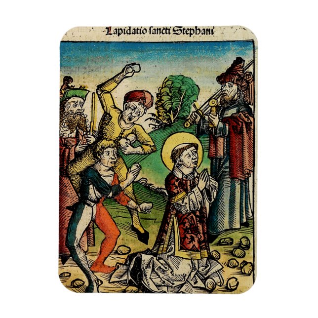 Magnet Flexible Saint Étienne le Protomartyr Iconographie d'art fi (Vertical)