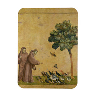 Magnet Flexible Saint François d'Assise prêchant aux oiseaux