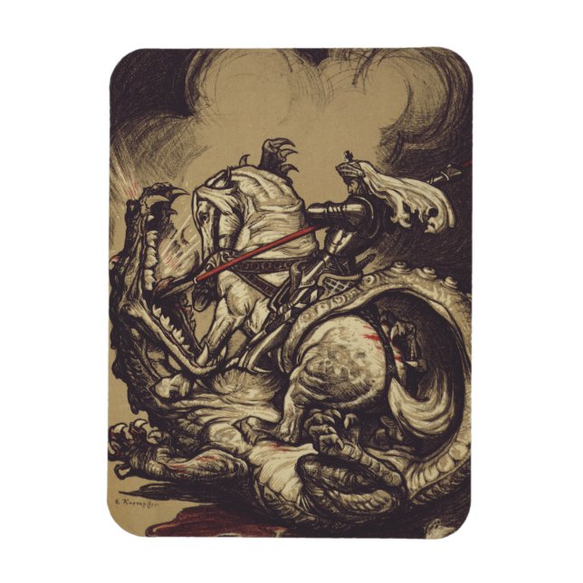 Magnet Flexible Saint Georges et le Dragon Grand Martyr (Vertical)