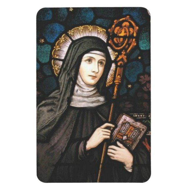 Magnet Flexible Saint Gertrude de Nivelles Patron Saint des Chats (Vertical)