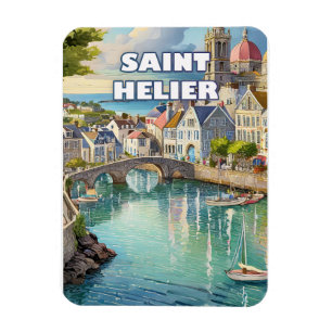 Magnet Flexible Saint Helier, joyau de Jersey, baigné par la mer