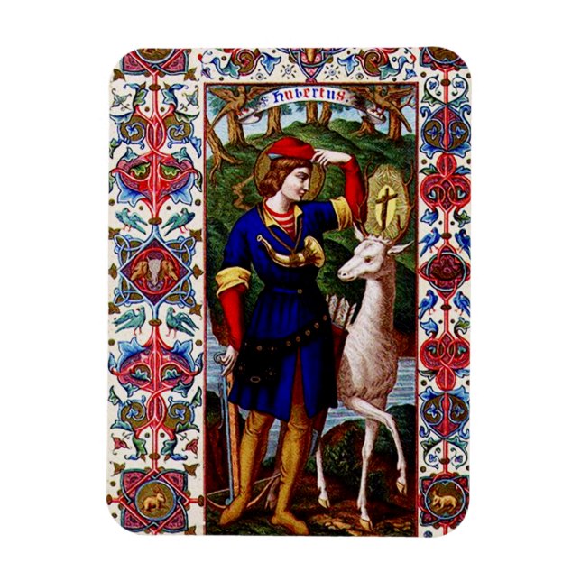 Magnet Flexible Saint Hubert de Liège avec le cerf  (Vertical)