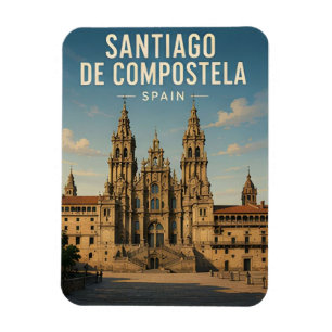 Magnet Flexible Saint-Jacques-de-Compostelle Espagne Voyage Histor