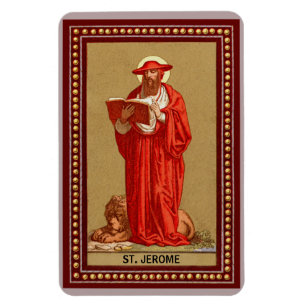 Magnet Flexible Saint Jérôme, cardinal avec Lion (P 004)