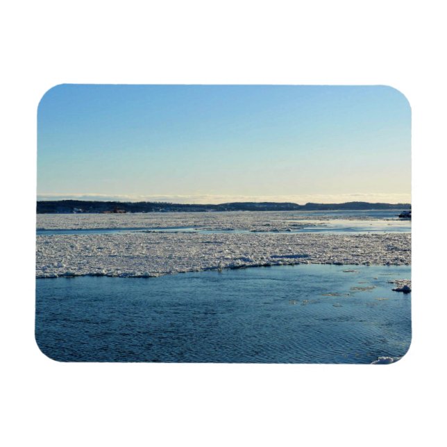 Magnet Flexible Saint-Laurent en hiver, Québec, Canada (Horizontal)