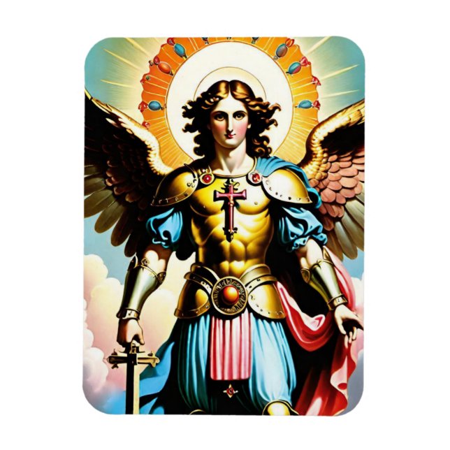 Magnet Flexible Saint Michael flexible Magnet, catholique (Vertical)