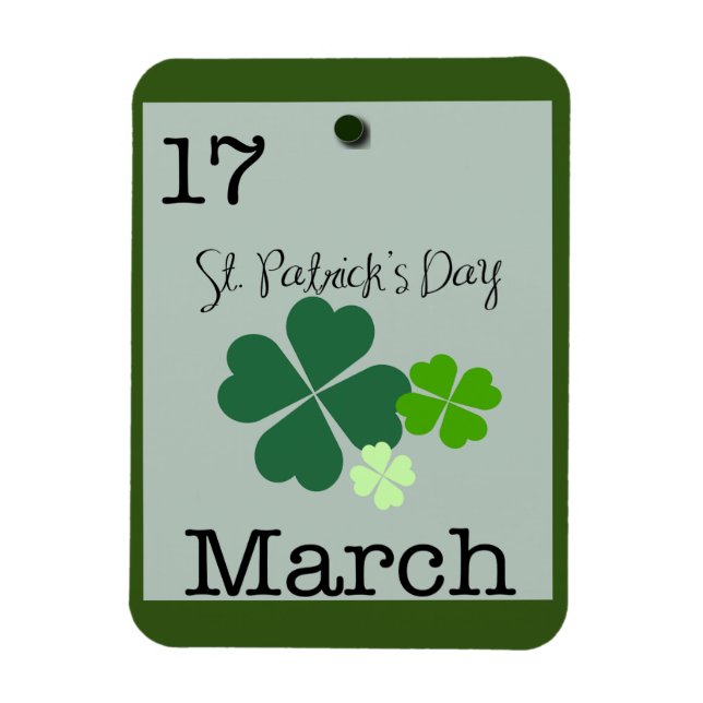 Magnet Flexible Saint Patrick's Day 17 mars 2023 Rappel (Vertical)