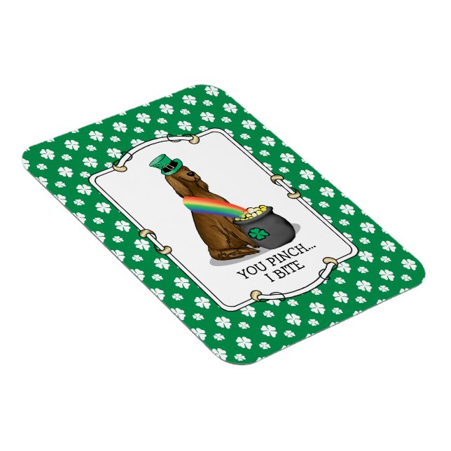 Magnet Flexible Saint Patrick's Day Irlandais Setter Dog (rouge 1) (Côté Droit)