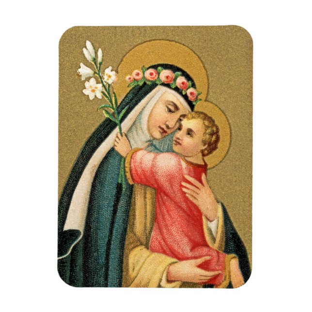 Magnet Flexible Saint Rose de Lima et le Christ Enfant (M 023) (Vertical)