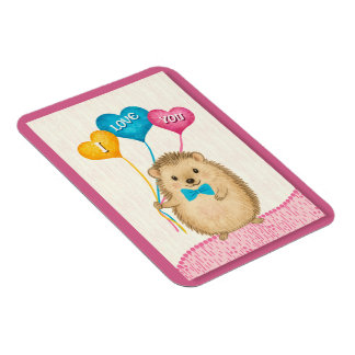 Magnet Flexible Saint-Valentin Je T'Aime Adorable Hérisson