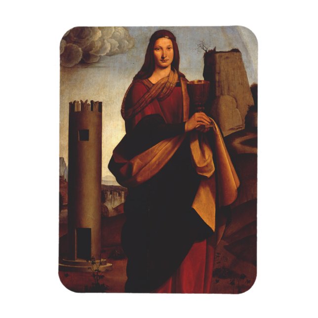 Magnet Flexible Sainte-Barbe Icône Sacrée Art Graphique (Vertical)