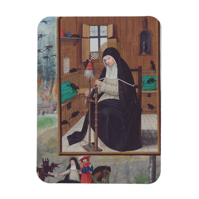 Magnet Flexible Sainte Gertrude de Helfta par Simon Bening (Vertical)